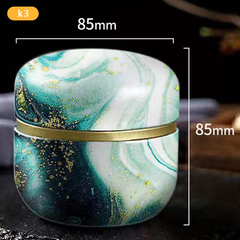 Tea Cans Retro Floral Tin Cans Tea Storage Box Wedding Candy Box Box Sealed Food Packaging Jars Candle Jars: -N3