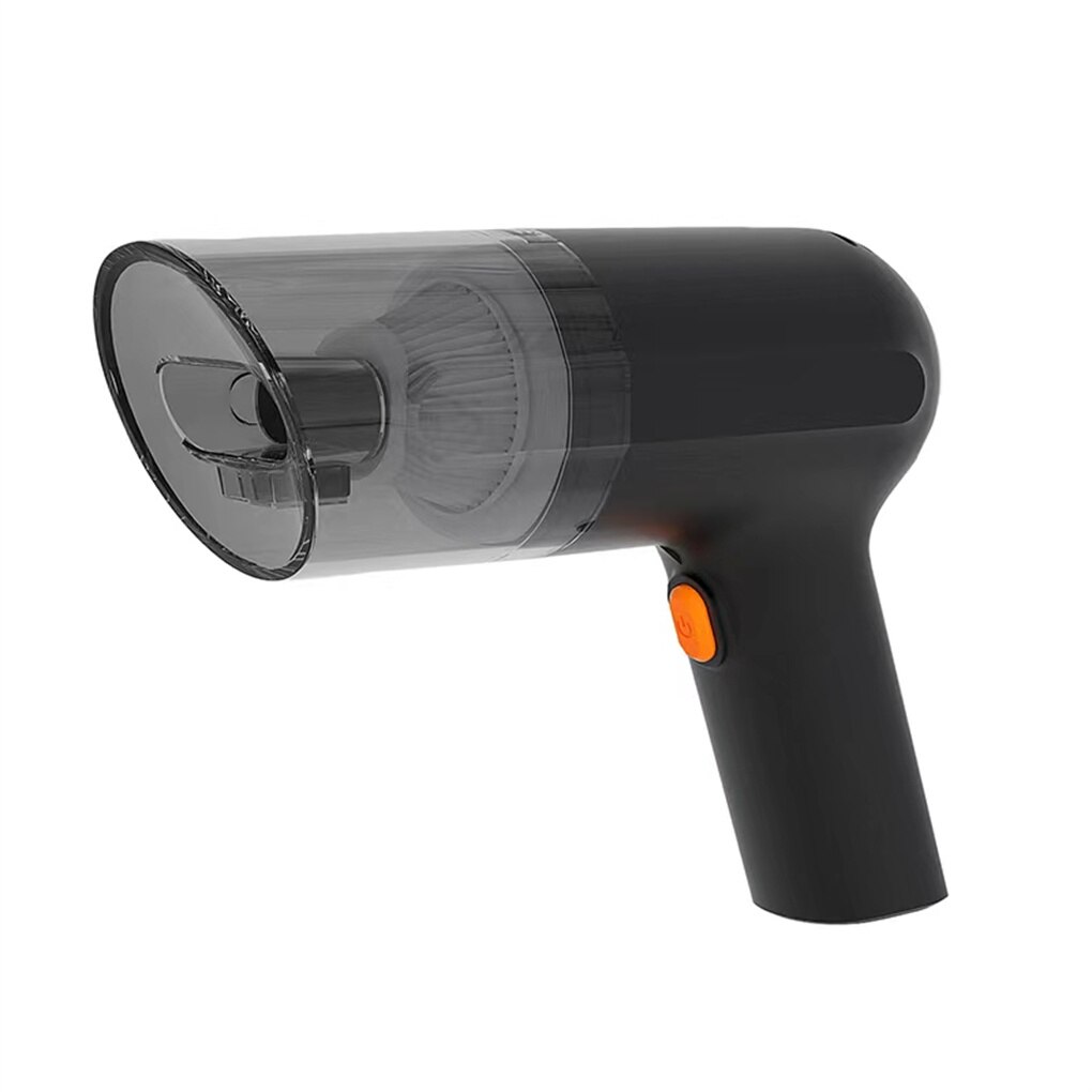 Car Interior Vacuum Cleaning Machine Portable Rechargeable Dust Collector Carpet Device Office Supplies Orange