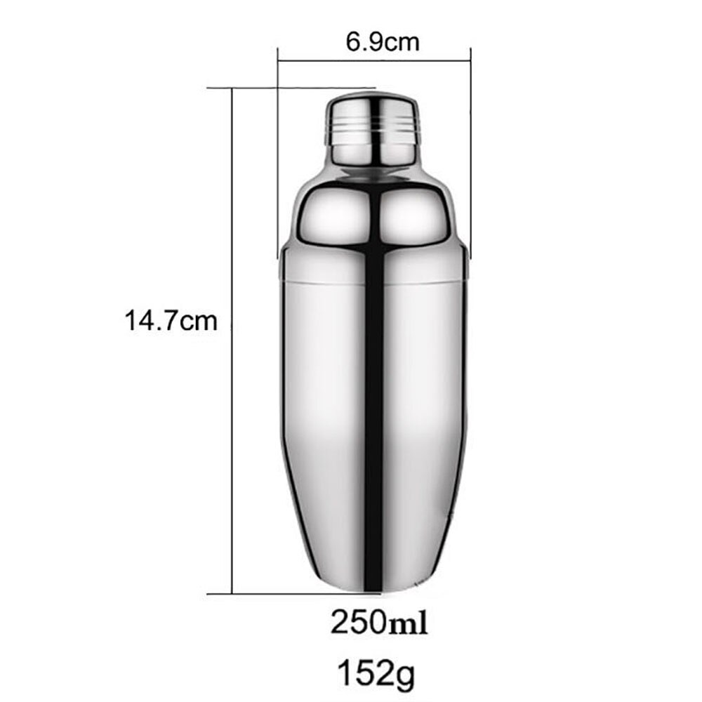 Cocktail Shaker Bar Set Mixer Wine Martini Boston Shaker Stainless Steel Cocktail Shaker For Bartender Party Bar Tool 550/750ML: 1Pc 250ML