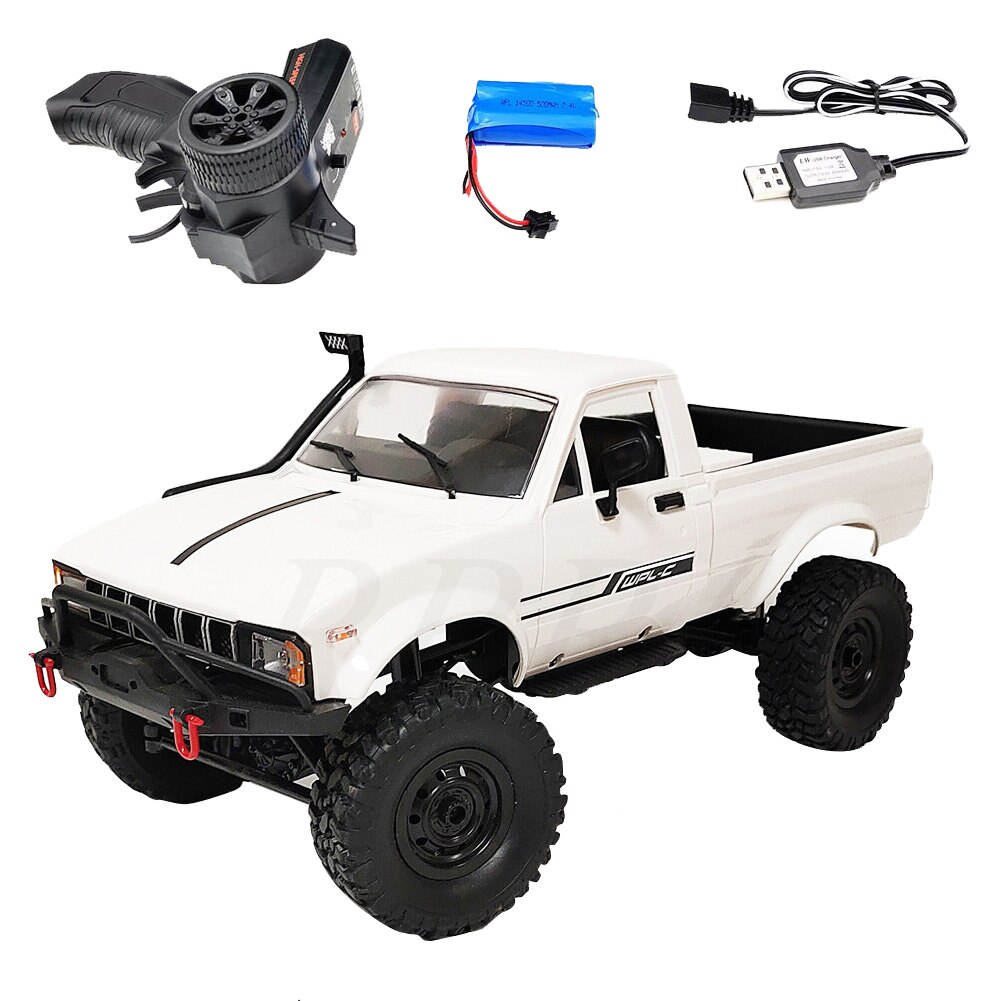 をwpl 1 C24-1リモートコントロール4WD diyのためのトラックレースモデル玩具子供電動rcカークライミング車両ピックアップ速度子供ギフト: C24 1