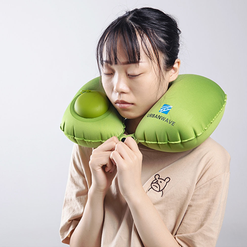 Inflatable pillow 4pc/s set Travel cervical pillow U-type automatic inflatable pillow Folding Portable Travel accessories