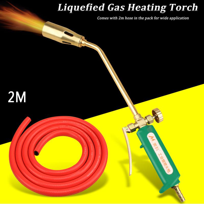 Liquefied Gas Welding Torch Road Pipe Metal Welding Flame Blow Heating Mashine Plumber Roofing Ignition Soldering Gas Blowtorch