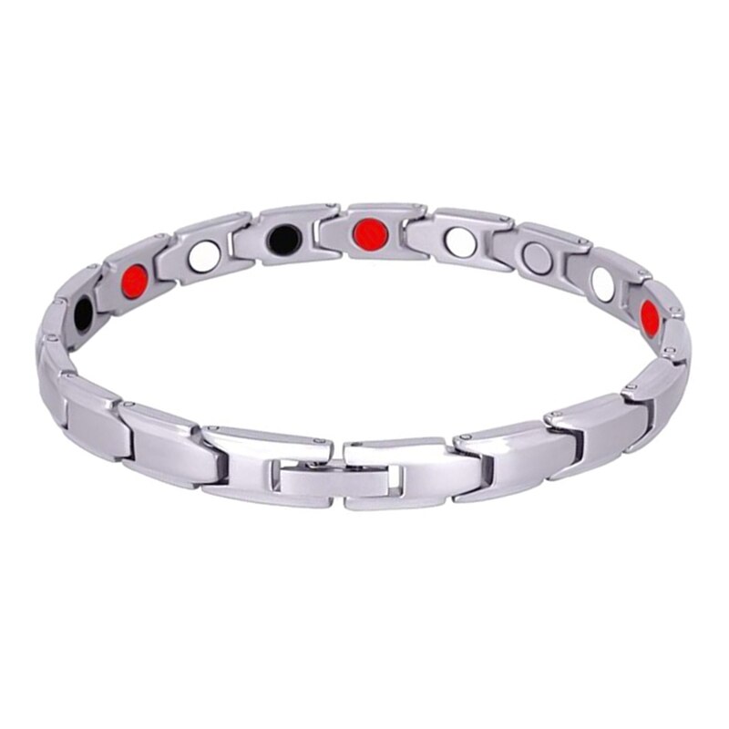 Mannen Vrouwen Therapeutische Energie Healing Magnetische Armband Therapie Artritis Sieraden: BL5617SV