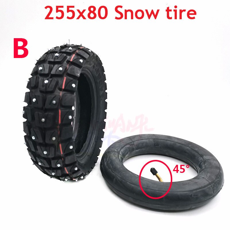 Neumático de nieve para patinete eléctrico, tubo interno de 10x3 pulgadas, para nieve todoterreno, Speedual Grace 10 Zero 10X 10x3,0 255x80: tube and tyre B