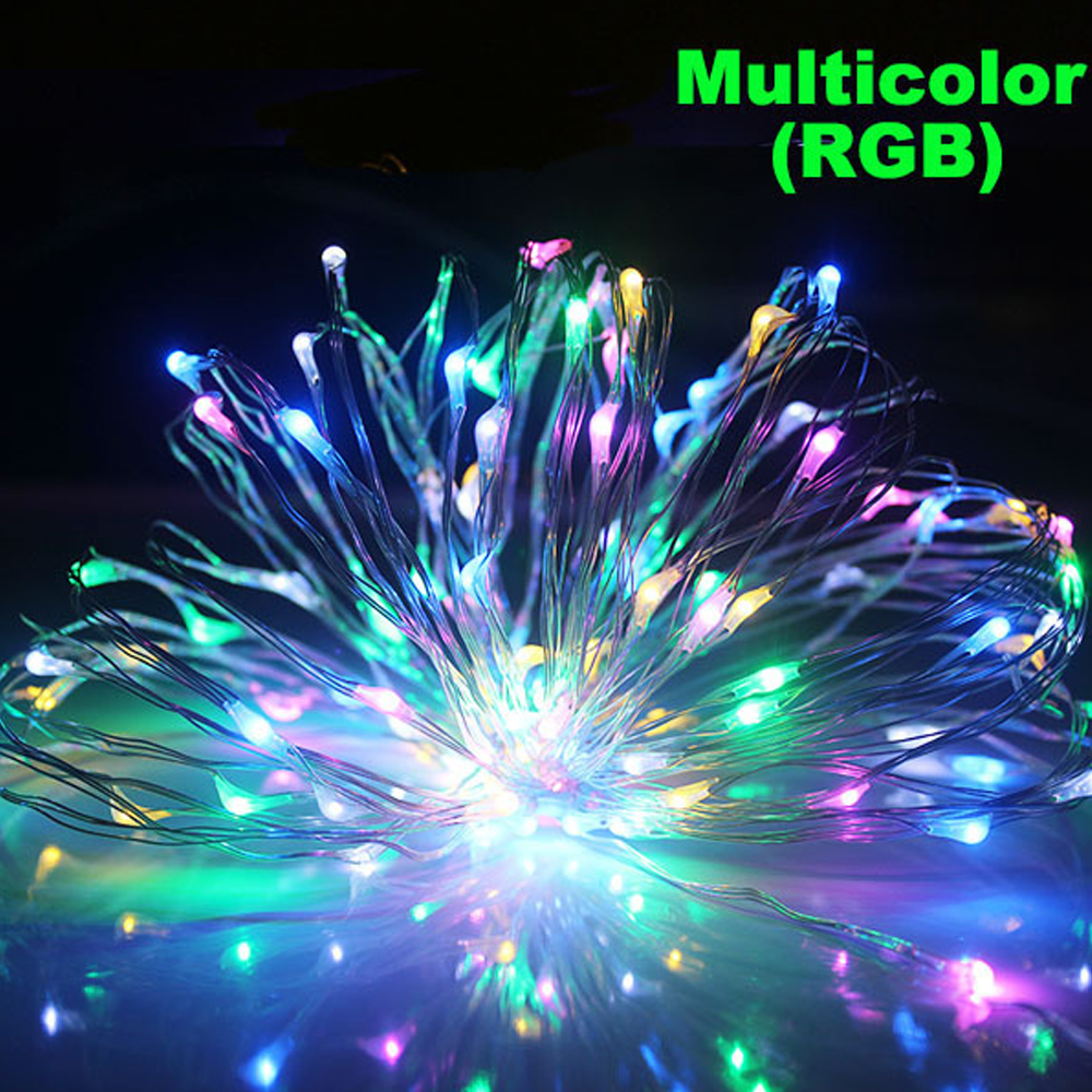 Guirnaldas de luces Led operadas por USB, 8 modos, guirnalda de luces LED de alambre de cobre IP65, guirnalda impermeable, decoración para de boda y Navidad DIY: Verde / 300 W