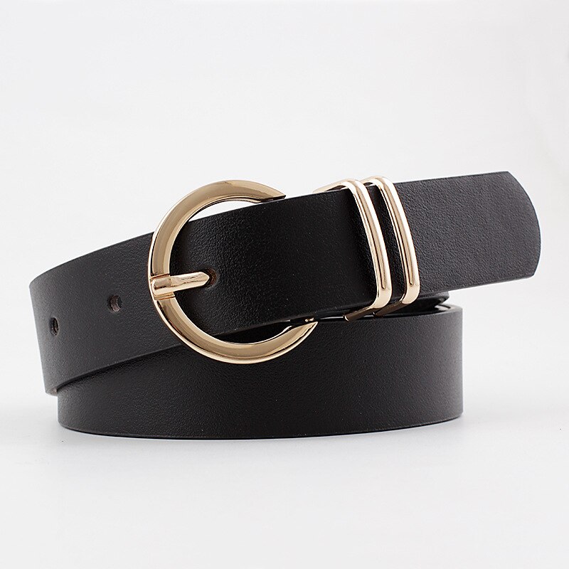 Female Black Brown White Pink Wild Trouser Women's Belt Cowgirl Western Belts for Women Cintos De Mujer: Black