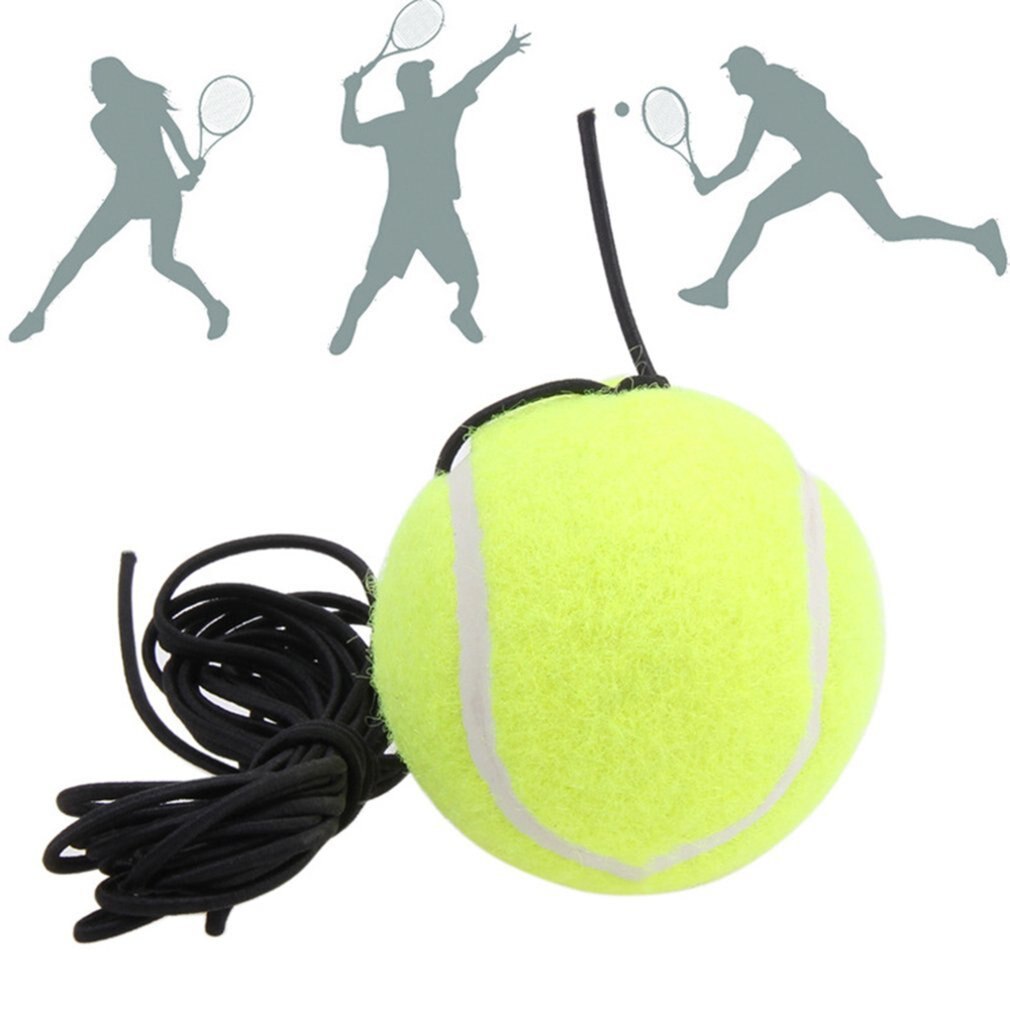 Herramienta de entrenamiento de tenis de alta resistencia con cuerda elástica, práctica de pelota, dispositivo de entrenamiento de tenis de rebote de autoservicio
