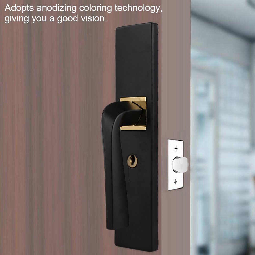 Simple Aluminum Bedroom Inside Wooden Door Silent Home Handle Lock with Keys