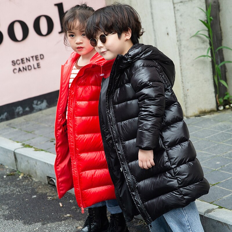 Kids Meisjes Jas Kleding Kinderen Donsjack Jongens En Meisjes Tiener Baby Herfst Winter Lange Hooded Warme Jas Bovenkleding