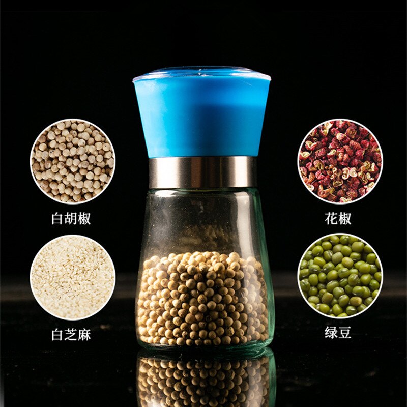 Młynek robić pieprzu rdzeń ceramiczny domowy szlifierka ręczna czarny pieprz sezamowy biały pieprz Sichuan ziarnka pieprzu mielić rolka