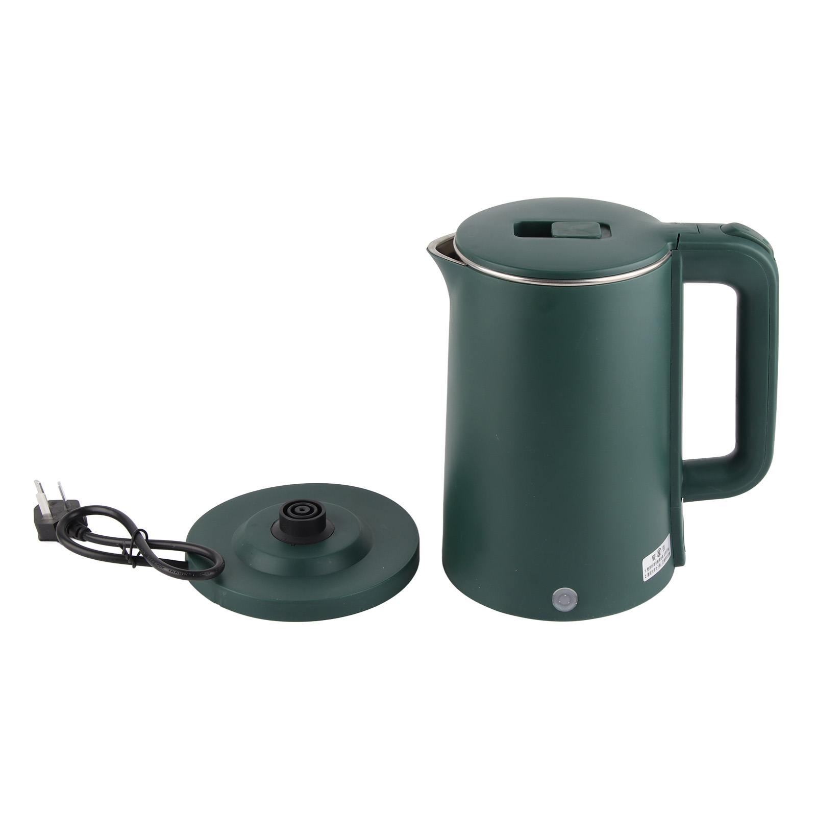 2.3L Waterkoker Roestvrij Staal Dubbellaags Anti Sclading Automatische Uitschakeling Elektrische Waterkoker Voor Thuis 220V: green