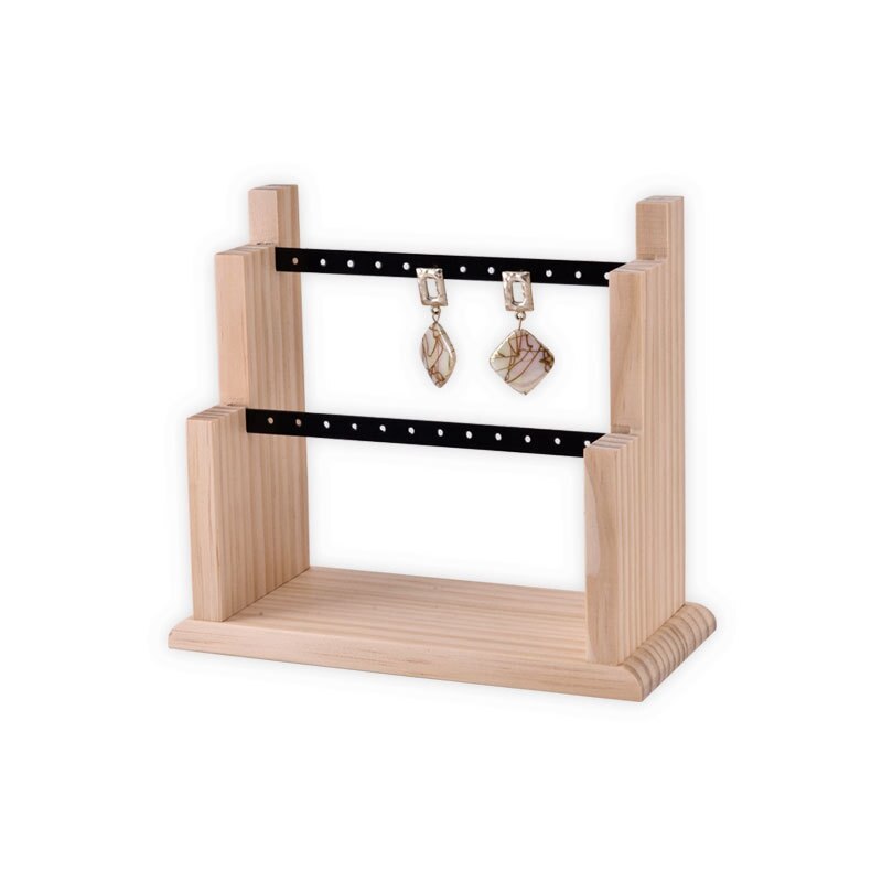 Sieraden display tray hanger oorbellen ringen display blokken massief houten sieraden display houder