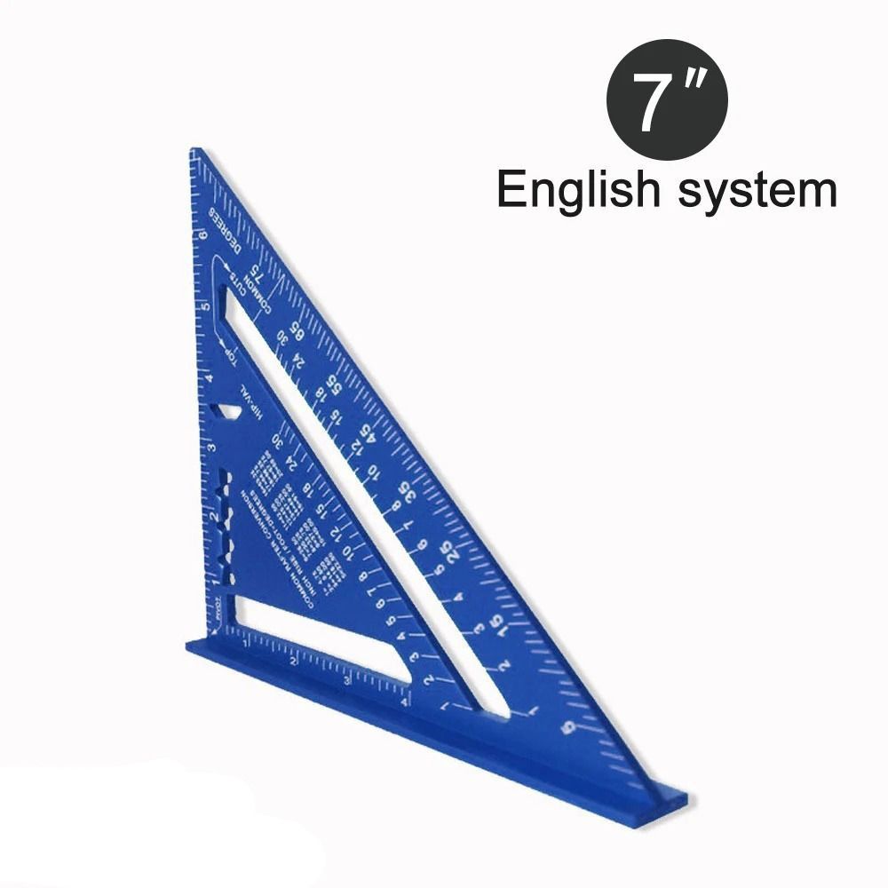 Règle triangulaire en alliage de 7 pouces, outil de mesure d'infraction, outils de charpentier, MeaccelerAngle, vitesse, calcul carré, outils de travail,: Or