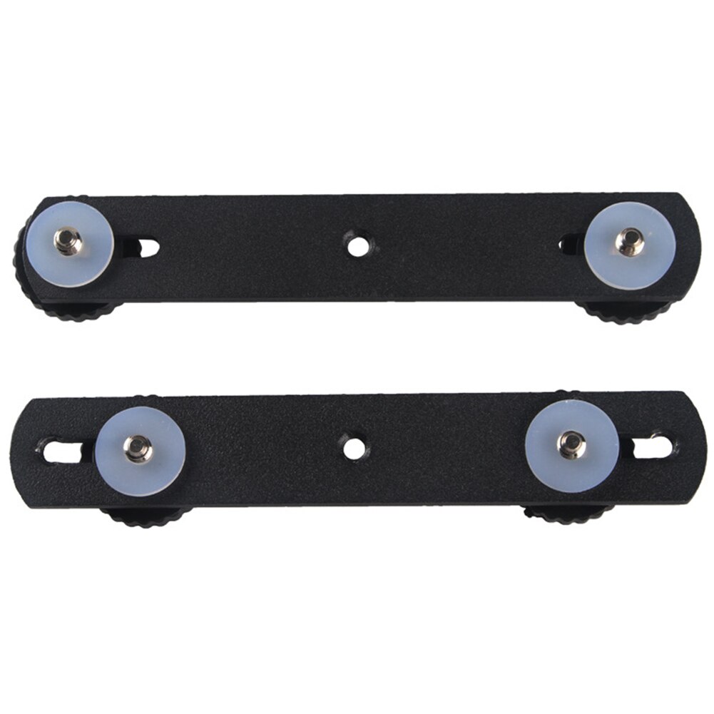 Del basamento Doppia Testa doppio Foro del veloce Lampada Luce Speedlite Staffa 1/4 Vite DSLR Supporto Del Supporto in Metallo Nero Della Macchina Fotografica Universale Treppiede
