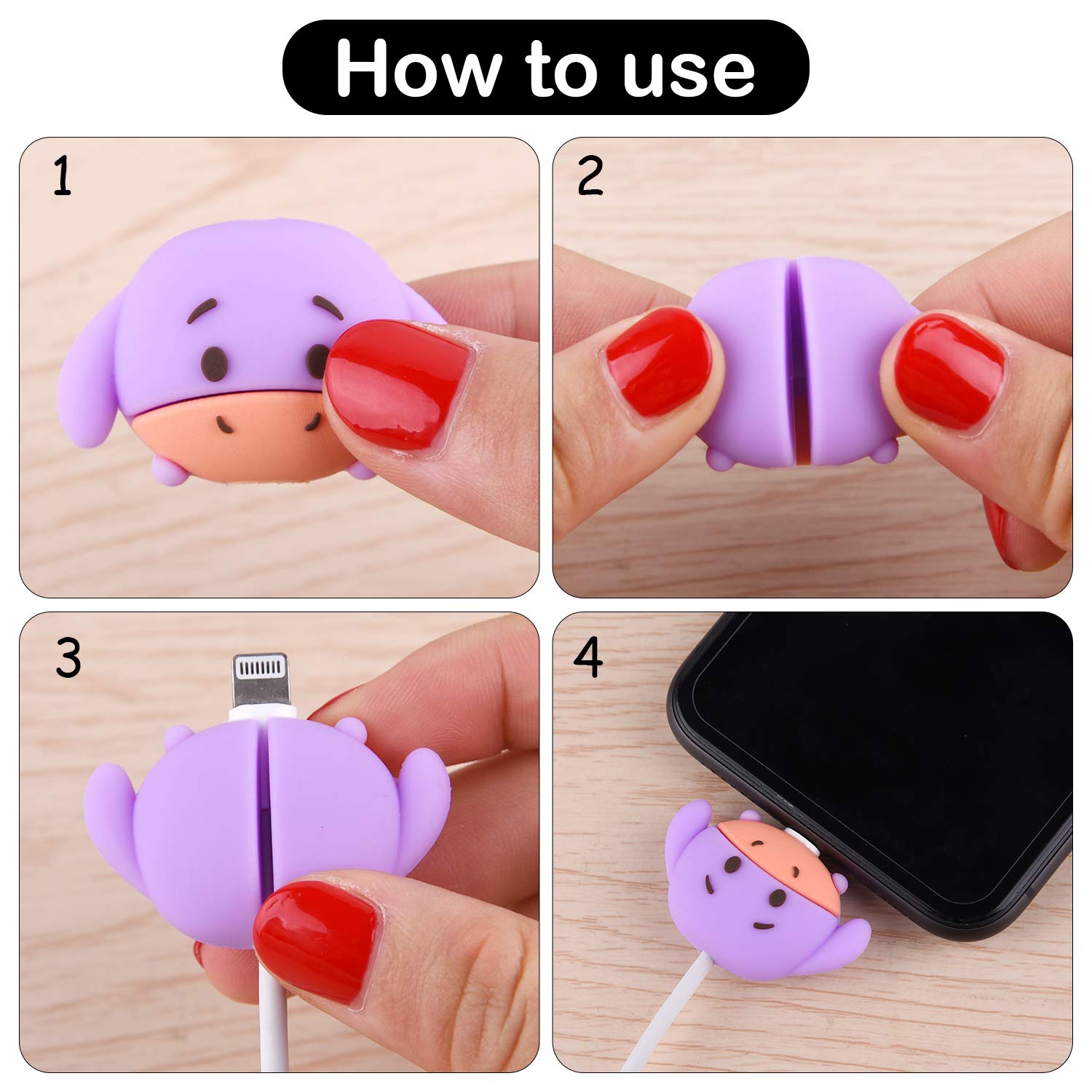 Protector de Cable para iPhone y iPad, Protector de cargador Animal, Protector de Cable USB, accesorio para teléfono