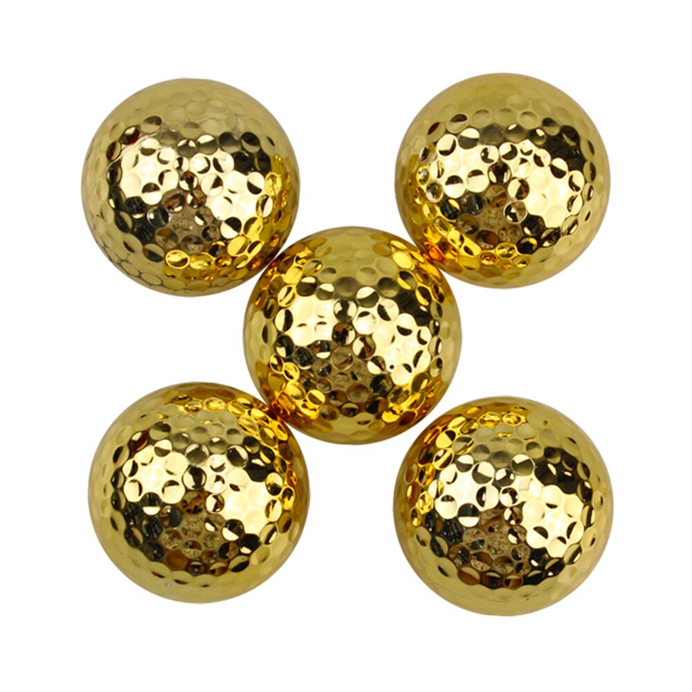1 Pcs Plated Gouden Kleur oefen Golfballen Training