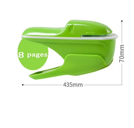 Niet-Nietje Nietmachine Nieten Machine Mini Leuke Boek Stapleless Nietmachine Papier Nieten Nietmachine Gratis Nietje Naaldloze Nietmachine: green