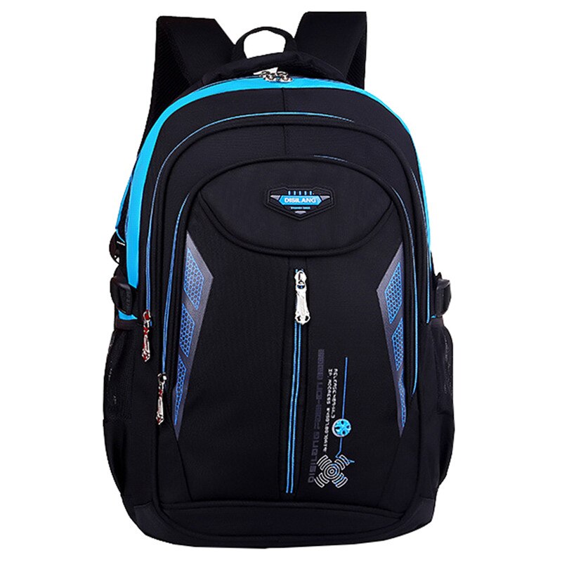 Sacs d&#39;école étanches pour enfants, sacs d&#39;école de grande capacité pour garçons et filles, Mochila,: black-blue