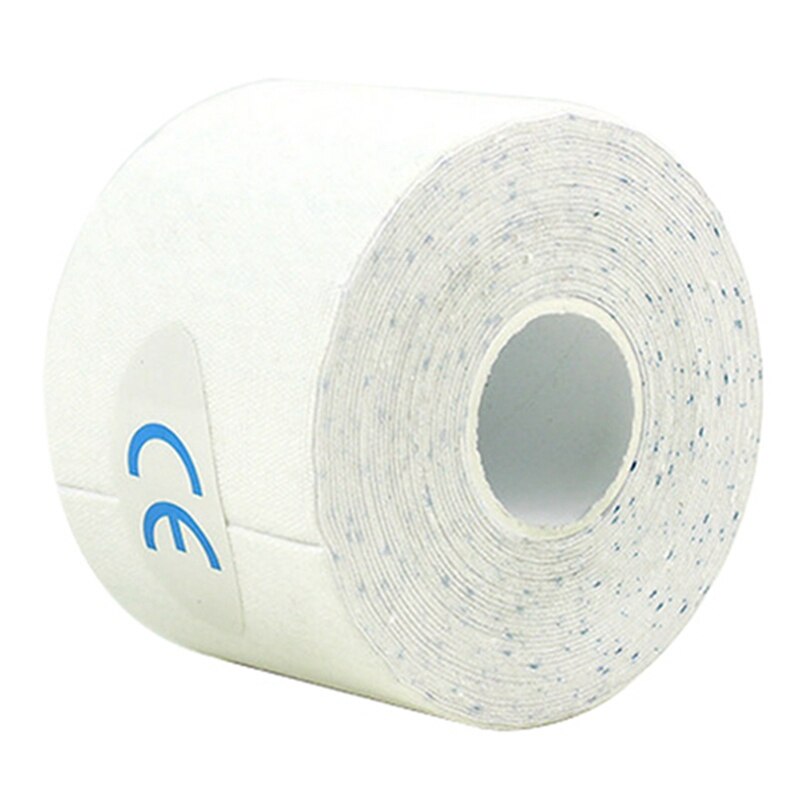 5cm x 5m selvklebende teip atletisk muskelstøtte fysio stropping bånd sport taping trening trening trening muskel beskytter: Hvit