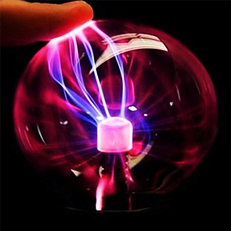 3/4/5/6/8inch Glass Plasma Ball Magic moon Lamp Electrostatic Sphere Plasma Light Bulb Touch Novelty Table Lamp Home decoration