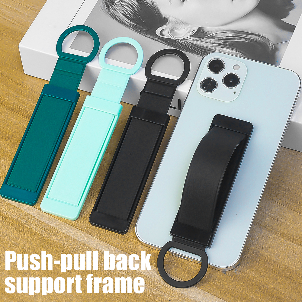 Support de doigt de bracelet universel, boucle Invisible, autocollant arrière de téléphone portable, support de bureau, poignée télescopique Push Pull