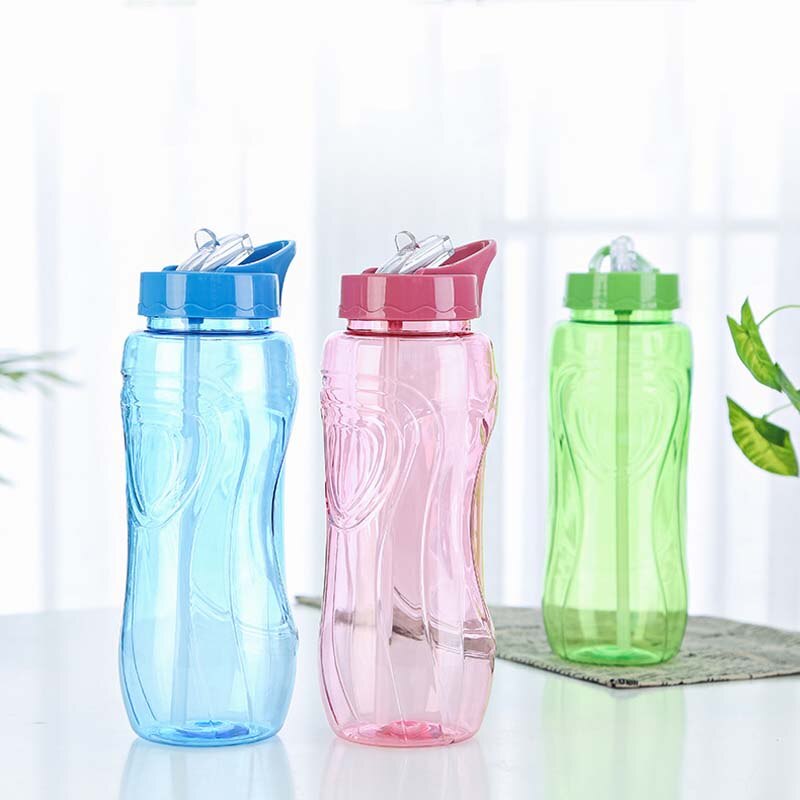 Bouteille d'eau de 600ml pour enfants | Bouteille de paille anti-fuite, bouilloire d'été mignon, bouteilles de Sport portables en plastique pour enfants