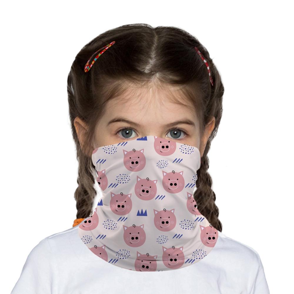Tegneserie bjørn ræv børn hoved/ansigt/maske hals bandana tørklæde dobbelt-brug magic tube hovedtørklæde cykling sport hovedbeklædning turban balaclava: B