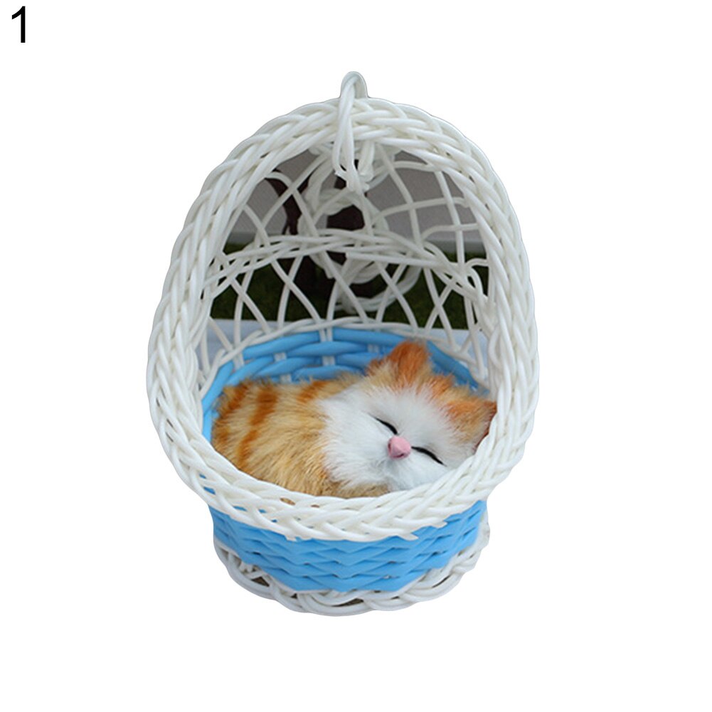 Kreative Nette Simulation Katze mit Hängenden Korb Hause Auto Ornament Spielzeug: 1