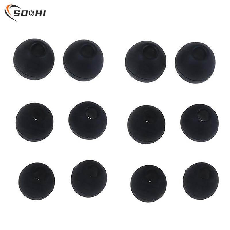 6 Paar 2 *(S/M/L) Wit/Zwart Zacht Doorzichtig Siliconen Vervangende Oordopjes Kussens Oorkussentjes Covers Voor Oortelefoon Hoofdtelefoon