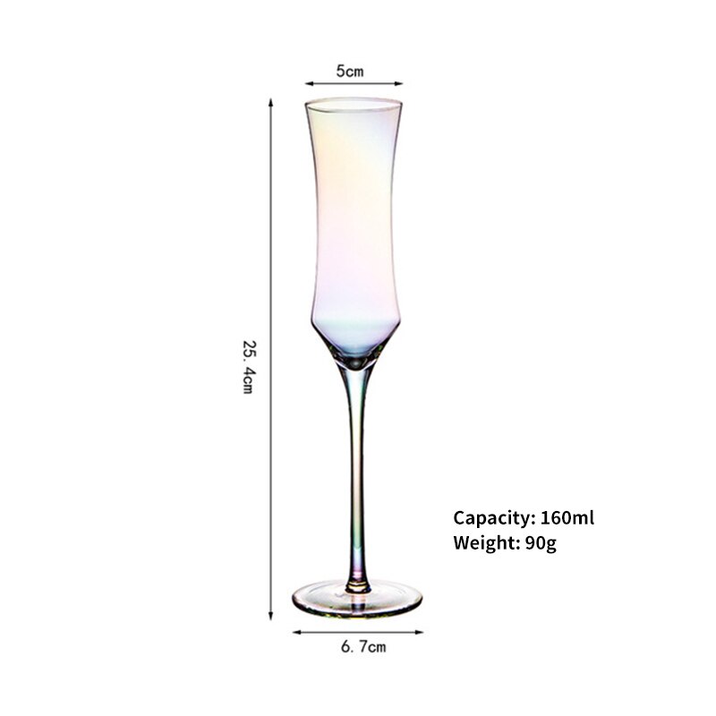 Wind Regenboog Glas Geleidelijke Verandering Zeven Kleur Glasdrinkbeker Noord-europa Verblinden Kleur Wijnglas Champagne Glas Rode Wijn Glas: style3