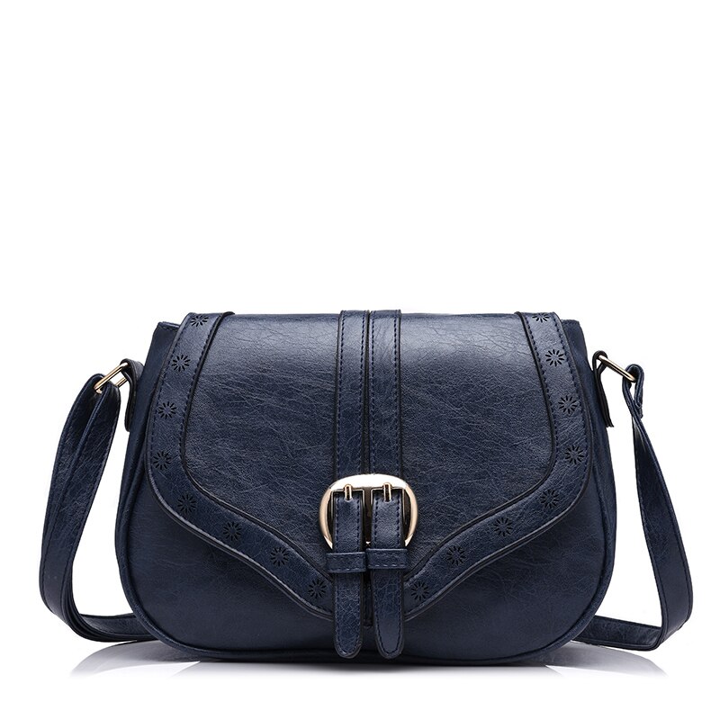 LOVEVOOK frauen umhängetasche weibliche aushöhlen sattel tasche PU damen schulter tasche frauen umhängetaschen kleine geldbörsen: Dark Blue