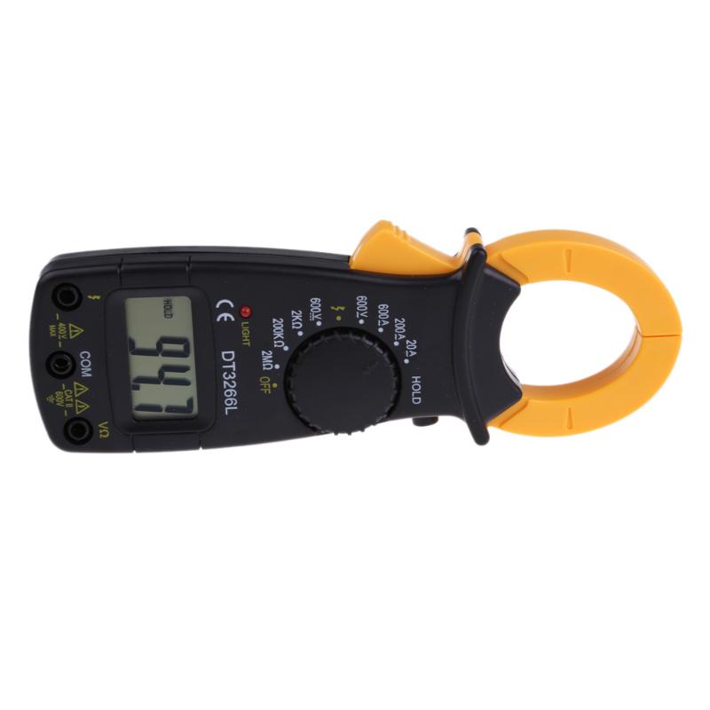 LCD Digital Display Clamp Meter 20A-600A AC DC Voltage Measurement Current Voltage Multimeter Resistance Capacitance Tester