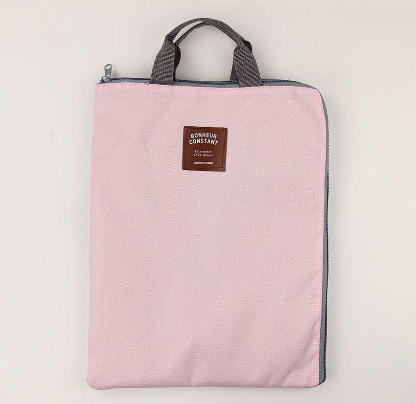 1 PC Korean Simple Solid A4 Big Capacity Document Bag Business Briefcase Storage File Folder for Papers Stationery Student