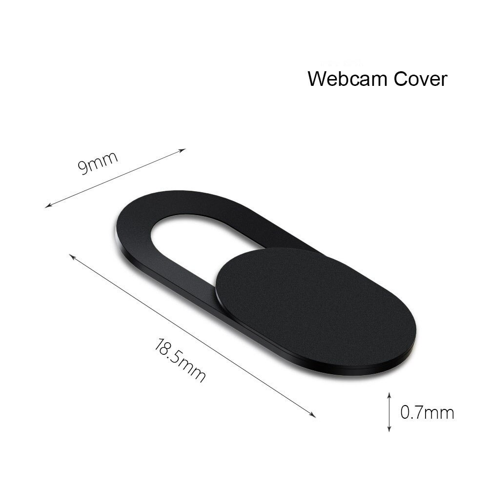Cubiertas deslizantes para cámara Web, pegatina de plástico negro ultrafino para portátil, tableta, Macbook, Smartphone, , 1/3 unidades