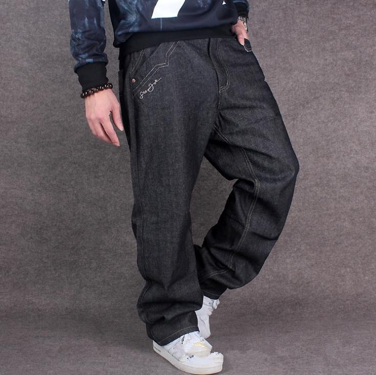 Tide jeans herre løs fritid stor størrelse 42 44 hip hop man & #39 ;s jeans plus size cowboy denim bukser herre & #39 ;