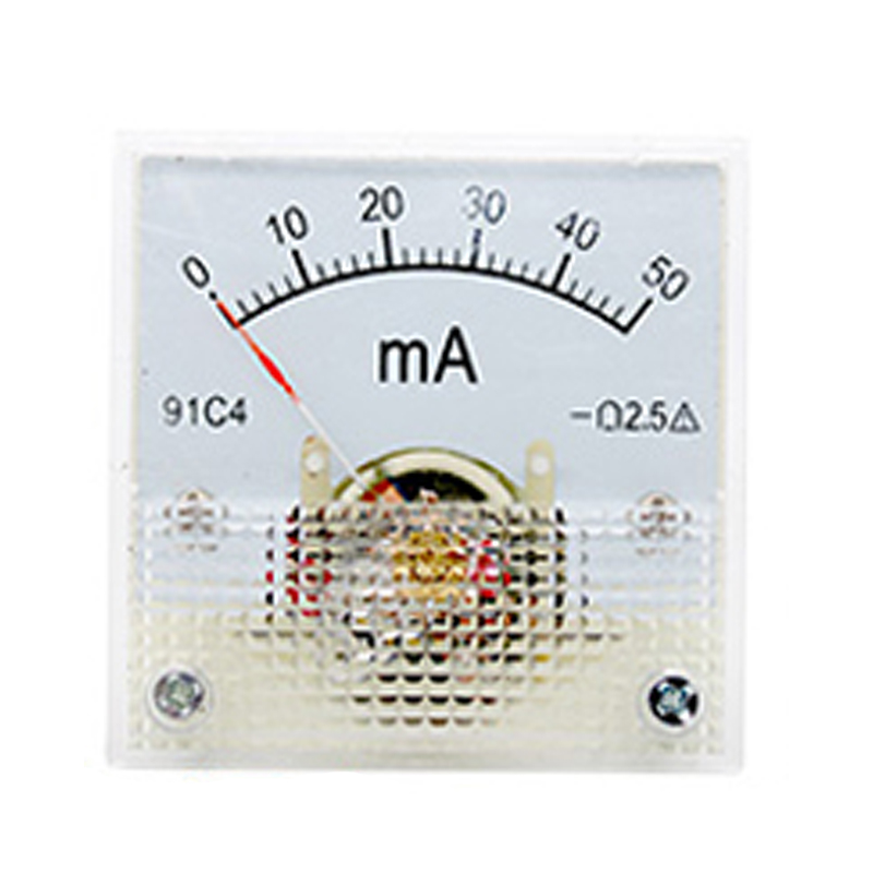 91C4- mA DC puntero tipo miliamperímetro 1mA 5mA 10mA 50mA 100mA 200mA 300mA 500mA placa mecánica analógica amperímetro de mesa