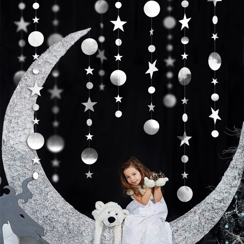 Guirlande de banderole Flash en papier miroir, 4m, décoration pour joyeux anniversaire, rideau pour fête prénatale, garçon et fille, pour mariage, DIY: A