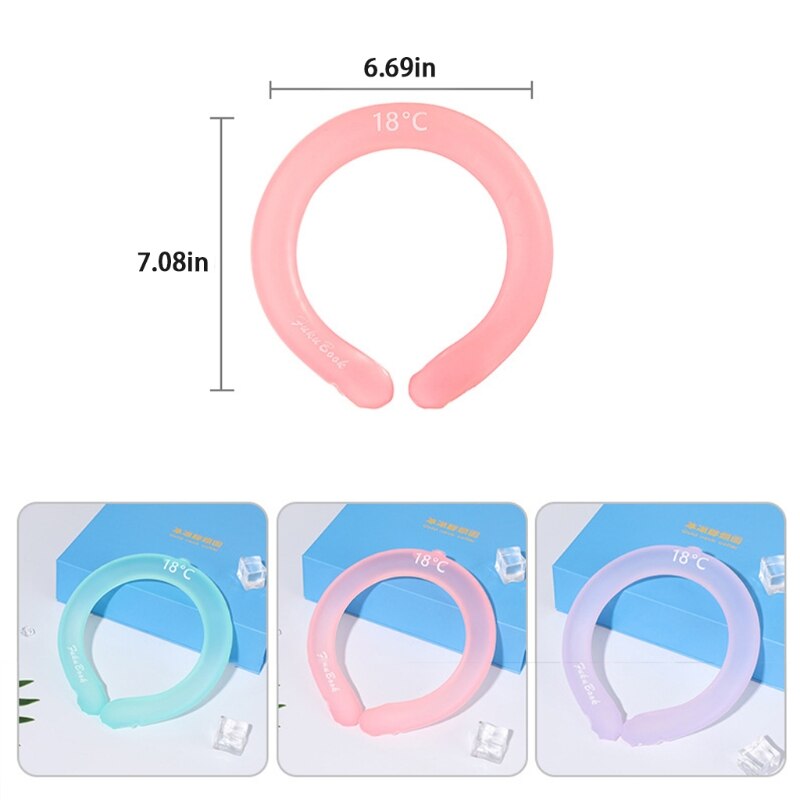 Cooling Neck Wraps | Wearable Neck Cooling Tube for Summer Heat I Hands free Cold Gel Ice Pack | Reusable Neck Cooler