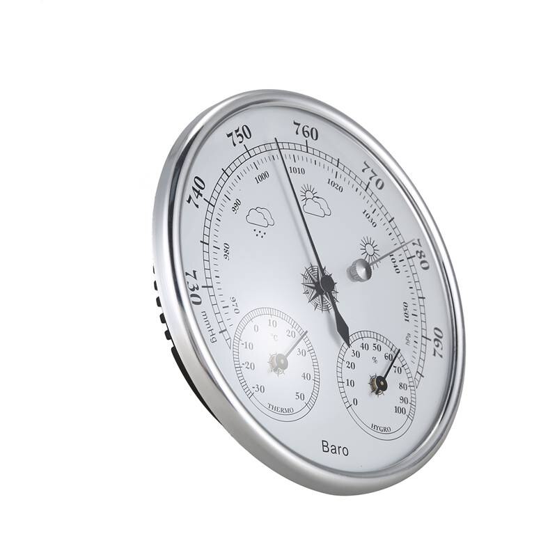 Termómetro higrómetro doméstico montado en la pared, medidor de presión de alta precisión, barómetro de instrumentos meteorológicos de aire