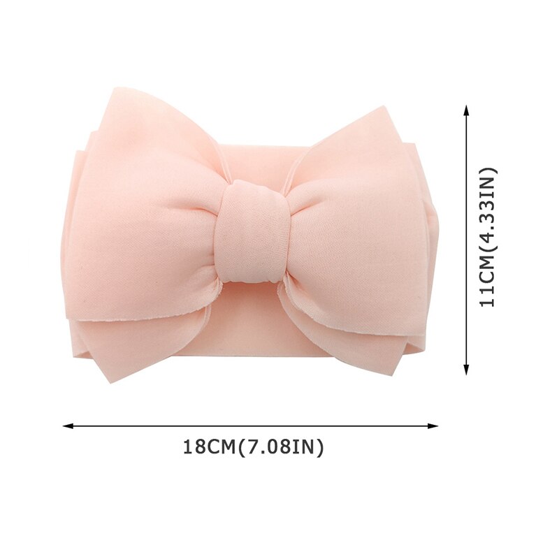 Turban à gros nœud pour bébé fille, bandeau large et doux, élastique pour -né, accessoires pour cheveux, , 3 pièces/ensemble
