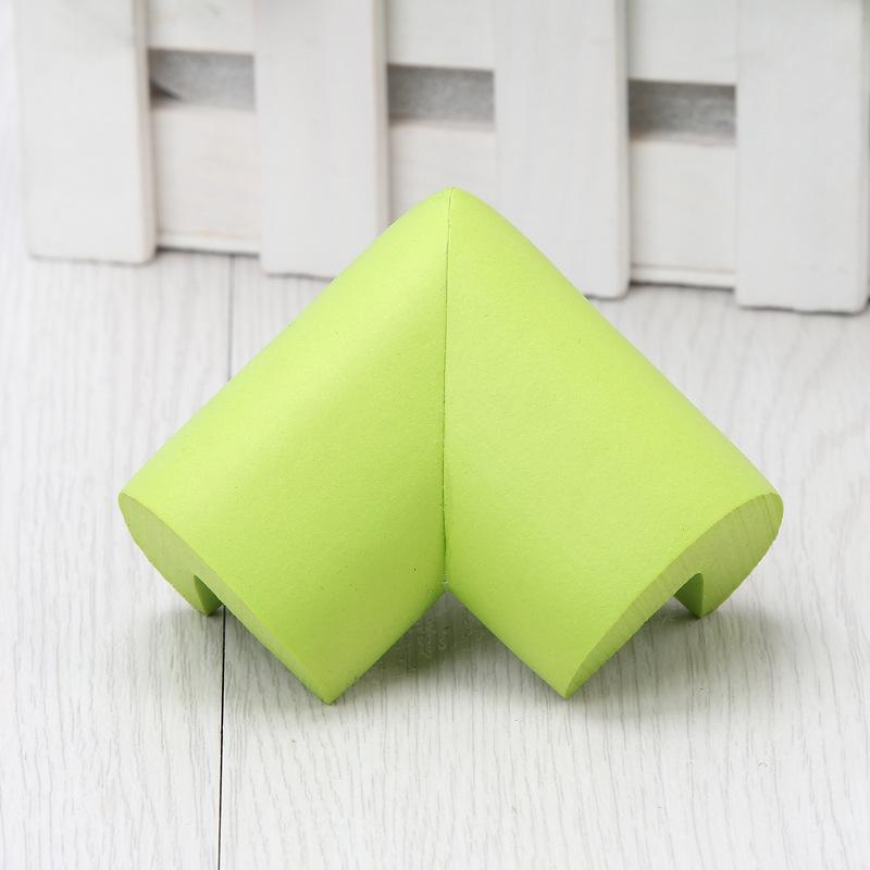 4Pcs Foam Baby Safety Corner Table Protector Soft Edge Corner Guards Child Safety Security Safe Proof Cushion Guards Protection: light green