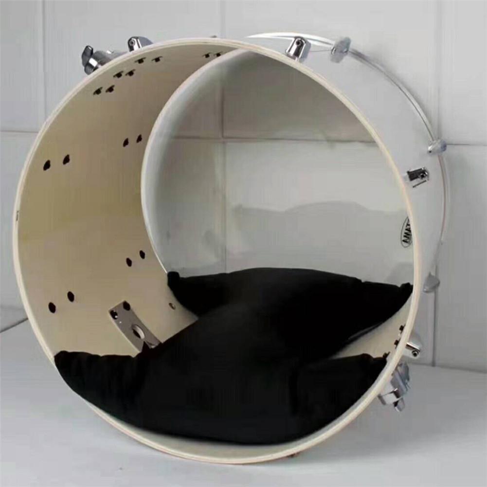 Bass Drum Kussen Jazz Drum Demper Demping Tool Fiber Bass Drum Kussen Slaginstrumenten Deel Accessoires Zwart Rood