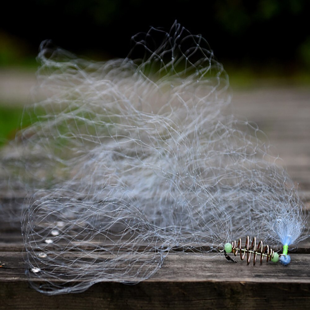 Visnet Visnet met Night Lichtgevende Kralen Kogellager Copper Spring Shoal Netting Netto Visgerei