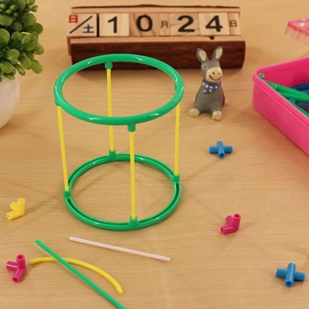 1 Set Primary Mathematics Math Geometric Educational Toy DIY Geometry Model Assemble Kit Student Teacher Education Tools