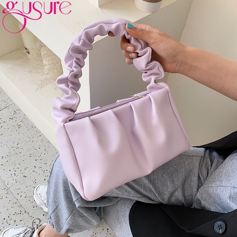 Gusure Women Bags ins Handbag Summer Casual Shoulder Bags Wild Style Messenger Bag for Lady Popular soft Pu top handle