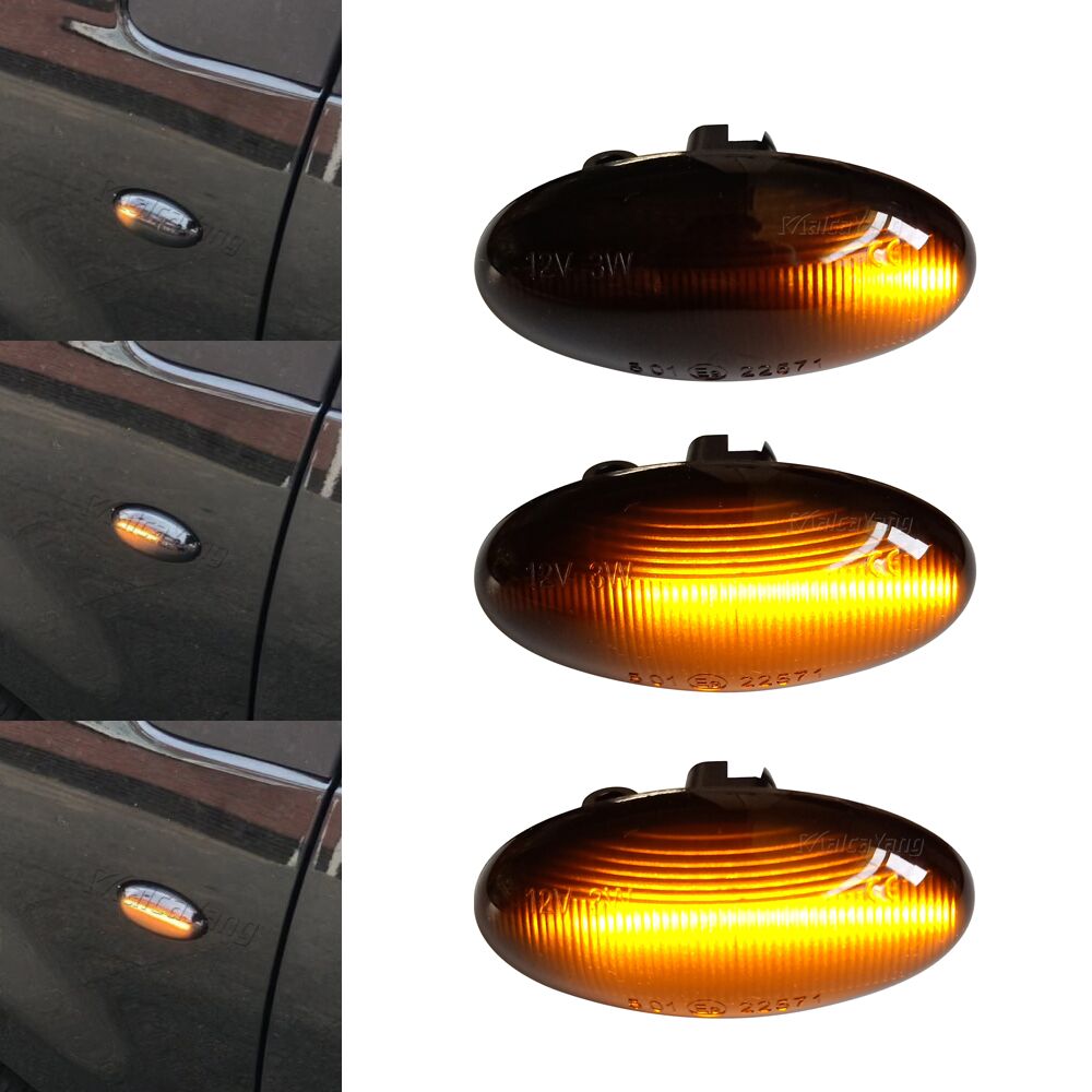 2 stuks voor Toyota Aygo Fiat Scudo dynamische led-richtingaanwijzer zijmarkeringslichten sequentiële knipperlichten