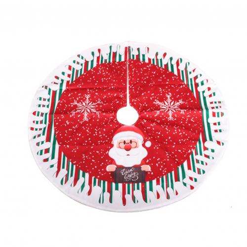 80cm slidstærkt juletræsnegl runde elg / santa / snemand print med juletræsovertræk gulvtæppe juledekoration: -en