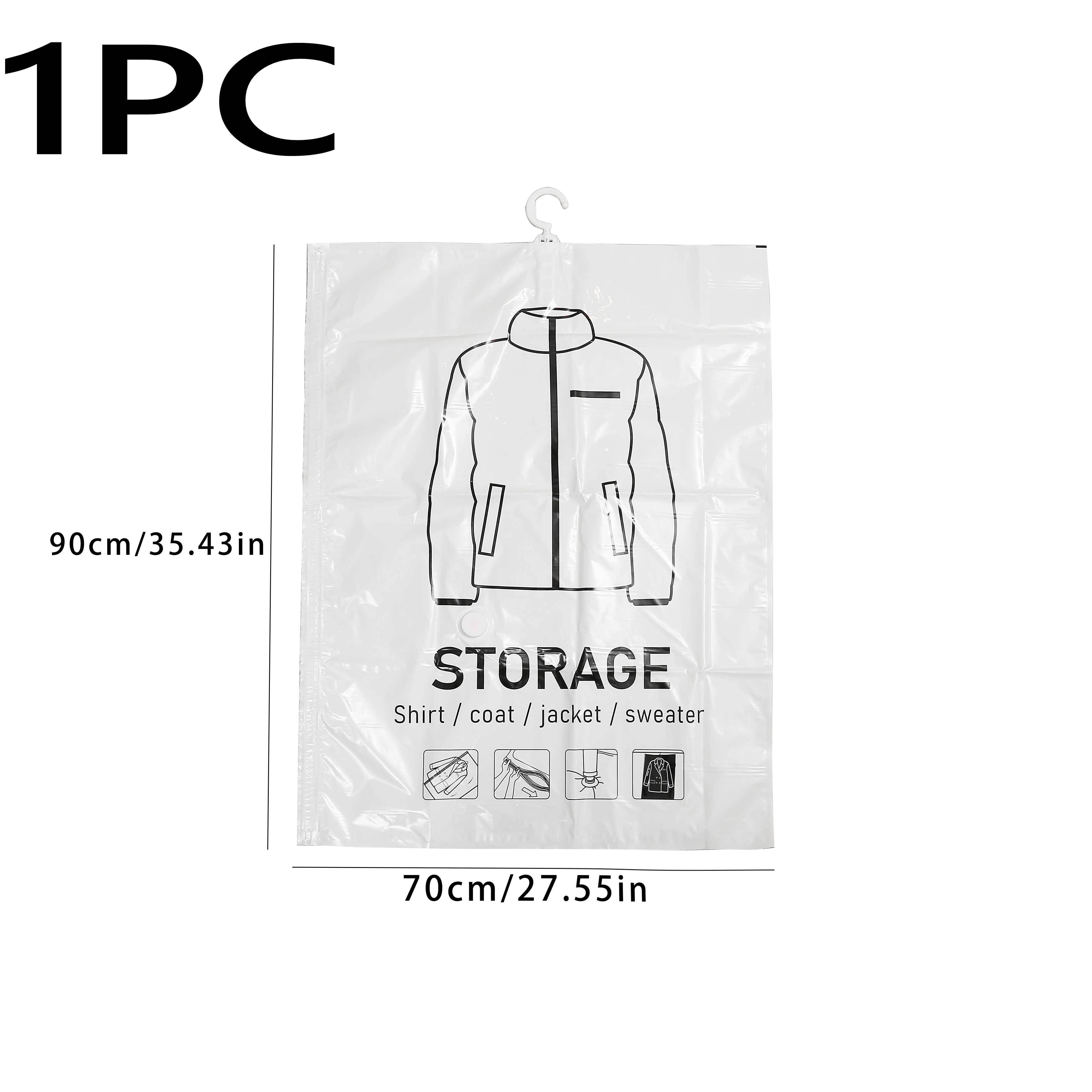 Hanging Vacuum Storage Bags, Hanging Space Saver Bags, Hanging Storage Bags for Clothes, Vacuum Sealed for Suits, Dress, Jacket: green