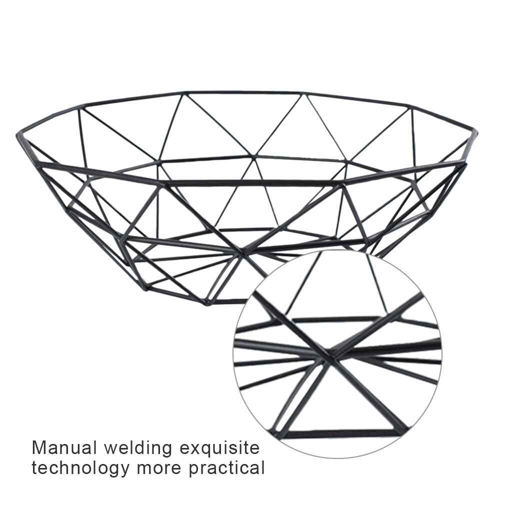 Fruitmand, container, schaal, ron mesh, geweven fruitmand, keukenblad, fruitschaal, decoratieve groentehouder