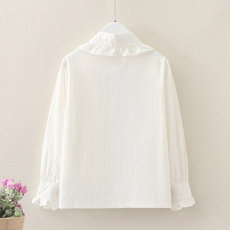 Camisetas de estilo Preppy para niña, ropa de otoño, camisa de manga larga de algodón para niña, ropa para niño, Tops con lazo para adolescentes para 6 8 10 años